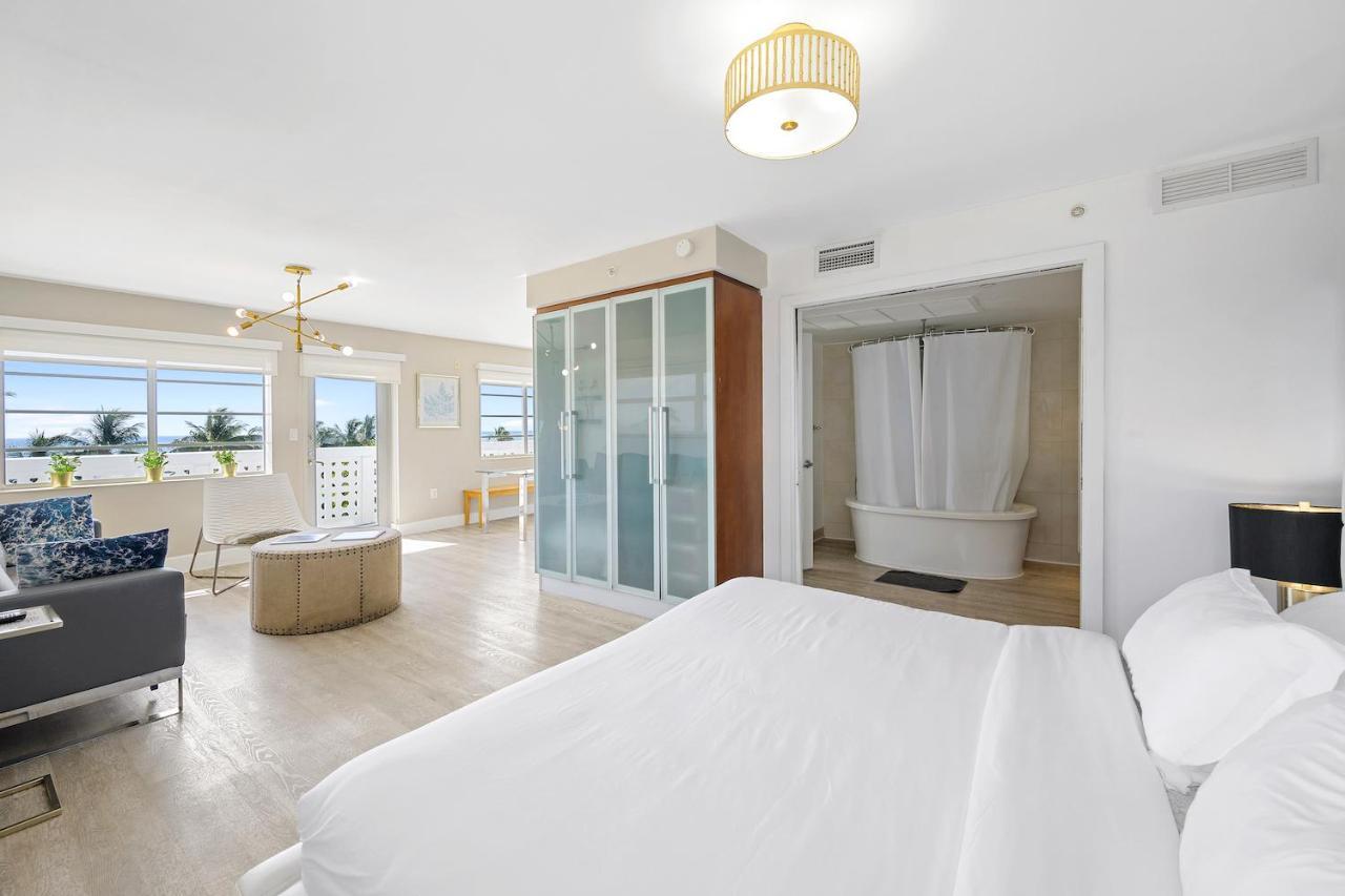 Ocean Drive Apartments With Rooftop Pool, South Beach, Miami 迈阿密海滩 外观 照片